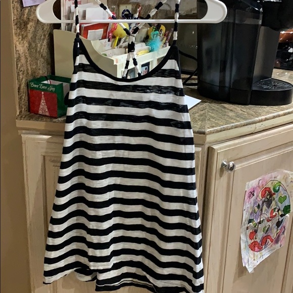 Derek Heart Tops - Beautiful black and white stripe tank top